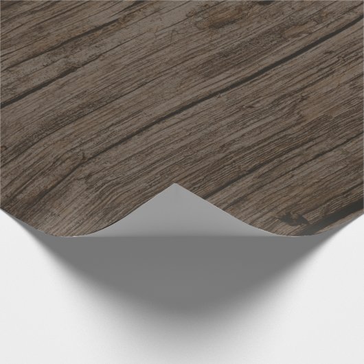 Verschalt rustikales Holz verwitterte Scheune Geschenkpapier (Ecke)