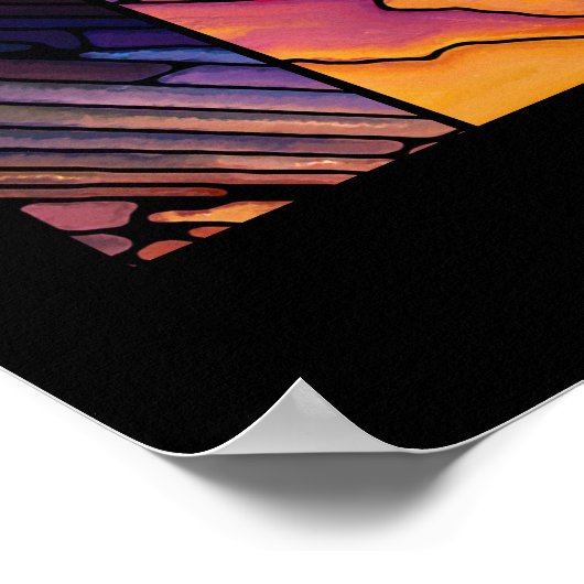 Verschärfte Streifen Poster (Ecke)