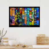 Verschärfte Streifen Poster (Küche)