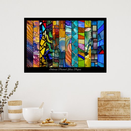 Verschärfte Streifen Poster (Küche)