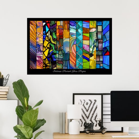 Verschärfte Streifen Poster (Heimbüro)