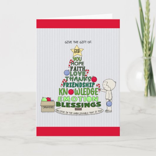 Verschenke das Geschenk von: Wortbaum Karte (Vorderseite)