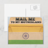 Verschicken Sie mich nach Indien Postkarte (Vorne/Hinten)