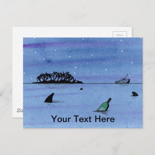 verschickt postkarte (Vorne/Hinten)