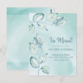 Verschieben der Ankündigung Blue Green Watercolor- Postkarte (Vorne/Hinten)