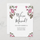 Verschieben der Ankündigung Lila Aquarellfarben-Bl Postkarte (Vorne/Hinten)