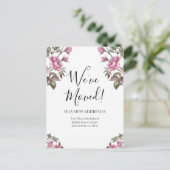 Verschieben der Ankündigung Lila Aquarellfarben-Bl Postkarte (Stehend Vorderseite)