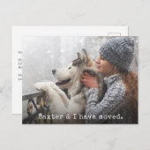 Verschieben der Ankündigung mit Ihrem Haustier hin Postkarte (Vorne/Hinten)