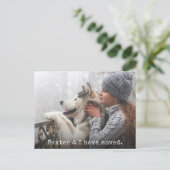 Verschieben der Ankündigung mit Ihrem Haustier hin Postkarte (Stehend Vorderseite)