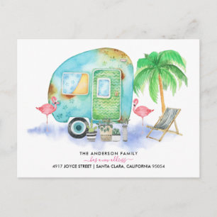 Verschieben der Ankündigung Postkarte Aquarellzu