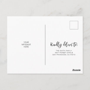 Verschieben der Ankündigung Postkarte mit Grün