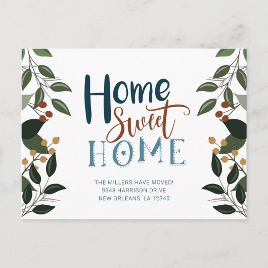 Verschieben der Ankündigung Postkarte mit Grün (Vorderseite)