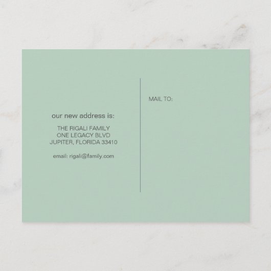 Verschieben der Ankündigung Postkarten Wasserfarbe (Rückseite)