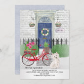 Verschieben der Niedlichen Westie Hund Fahrradtür Ankündigung (Vorne/Hinten)