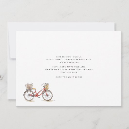 Verschieben des Adressenwechsels Chic Wasserfarbe Ankündigung (Rückseite)