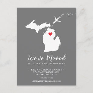 Verschieben des Announcement-Staat MONTANA Postkar Postkarte
