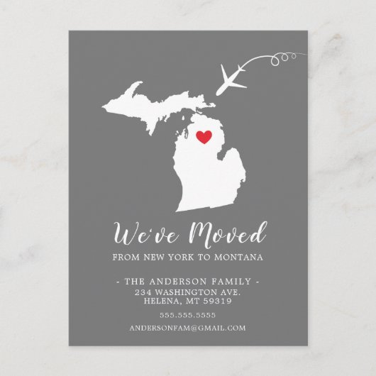 Verschieben des Announcement-Staat MONTANA Postkar Postkarte (Vorderseite)