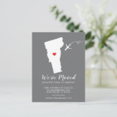 Verschieben des Announcement-Staat VERMONT Postkar Postkarte (Stehend Vorderseite)