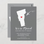 Verschieben des Announcement-Staat VERMONT Postkar Postkarte (Vorne/Hinten)