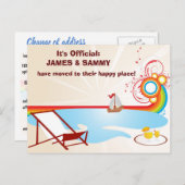 Verschieben des neuen Adressstrandes Ankündigungspostkarte (Vorne/Hinten)