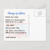 Verschieben des neuen Adressstrandes Ankündigungspostkarte (Rückseite)