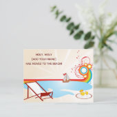 Verschieben des neuen Adressstrandes Ankündigungspostkarte (Stehend Vorderseite)