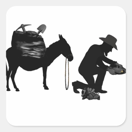 VERSCHIEBEN FÜR GOLD QUADRATISCHER AUFKLEBER (Vorderseite)