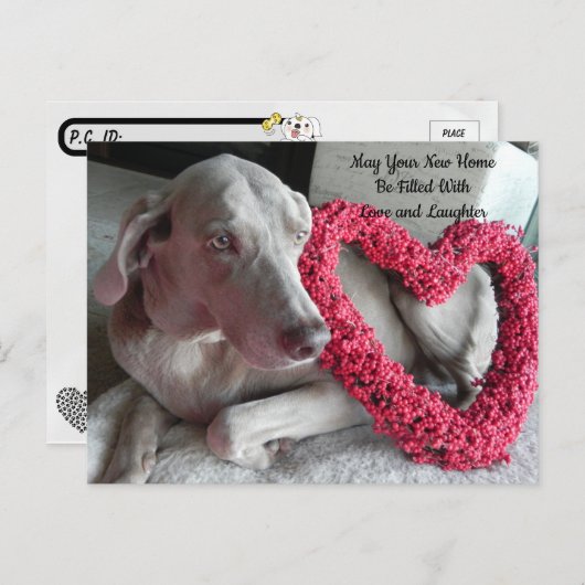 Verschieben neuer Zuhause-Glückwunsch Postkarte (Vorne/Hinten)