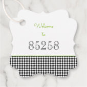 Verschieben neuer Zuhause Zip Code Begrüßungsmarke Geschenkanhänger (Vorderseite)