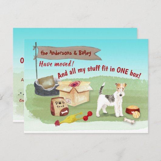 Verschieben von Drahthaarfächern Terrier Stuff neu Postkarte (Vorne/Hinten)