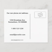 Verschieben - Zuhause ändern - Postkarte (Rückseite)