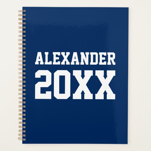 Verschiedenartiges Sportblau, individuelle Name un Planer (Vorderseite)