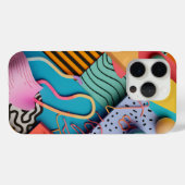 Verschiedene 3D-Formen mit Linienmustern Case-Mate iPhone Hülle (Rückseite (Horizontal))