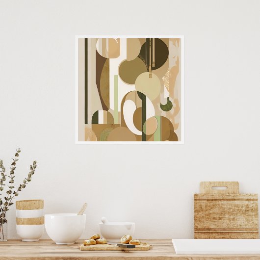 Verschiedene Abstrakte Formen und Farben Poster (Küche)