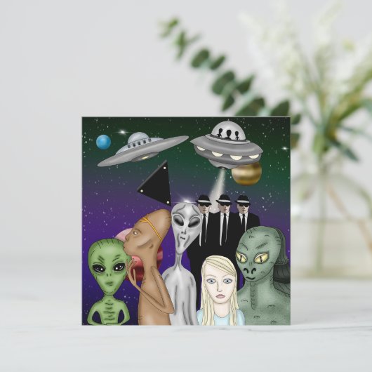 Verschiedene Alien Art, UFO, Planeten Artwork (Stehend Vorderseite)