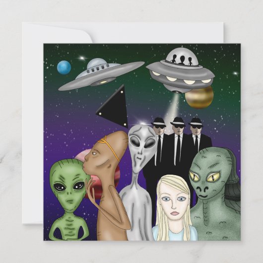 Verschiedene Alien Art, UFO, Planeten Artwork (Vorderseite)