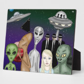 Verschiedene Alien Art, UFO, Planeten Artwork Fotoplatte (Seite)