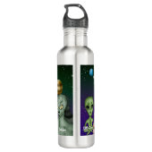 Verschiedene Alien, UFO, Planeten Edelstahlflasche (Rückseite)