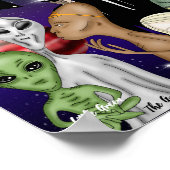Verschiedene Alien, UFO, Planeten Poster (Ecke)