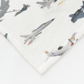 Verschiedene amerikanische Militärflugzeuge Fleecedecke (Ecke)