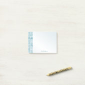 Verschiedene Aqua Dekorative Tile personalisieren Post-it Klebezettel (Auf Schreibtisch)