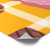 Verschiedene aromatisierte Wafer mit nahtlosem Hin Poster (Ecke)