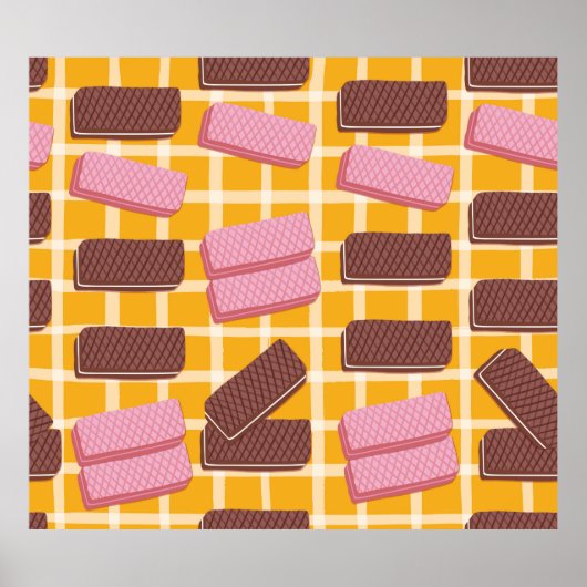 Verschiedene aromatisierte Wafer mit nahtlosem Hin Poster (Vorne)