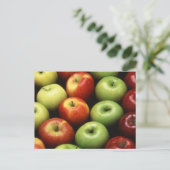 Verschiedene Arten von Äpfeln Postkarte (Stehend Vorderseite)