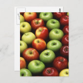 Verschiedene Arten von Äpfeln Postkarte (Vorne/Hinten)