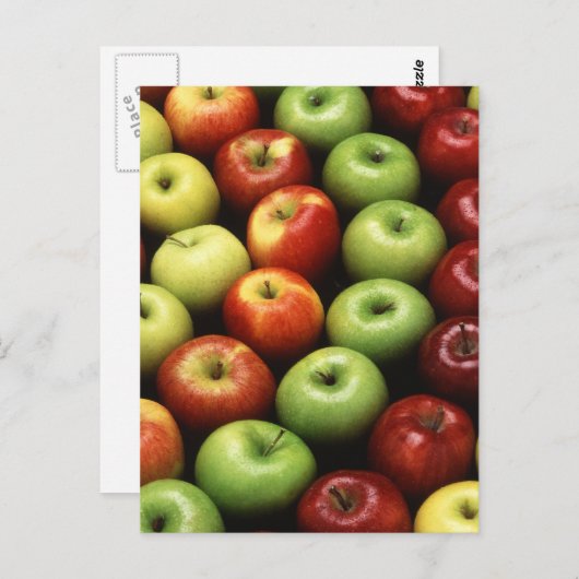 Verschiedene Arten von Äpfeln Postkarte (Vorne/Hinten)