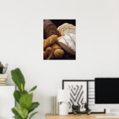 Verschiedene Arten von handwerklichem Brot Poster (Heimbüro)