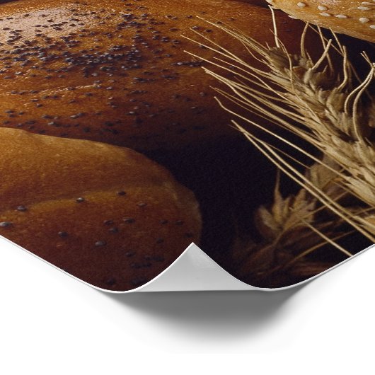 Verschiedene Arten von handwerklichem Brot Poster (Ecke)