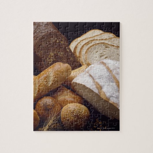 Verschiedene Arten von handwerklichem Brot Puzzle (Vertikal)