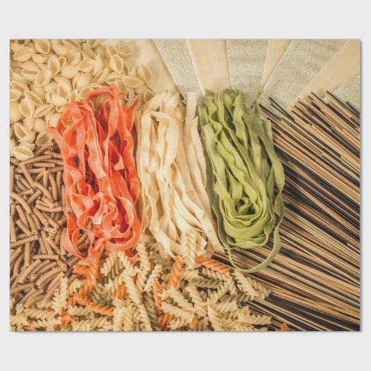 Verschiedene Arten von Pasta Geschenkpapier (Flach)